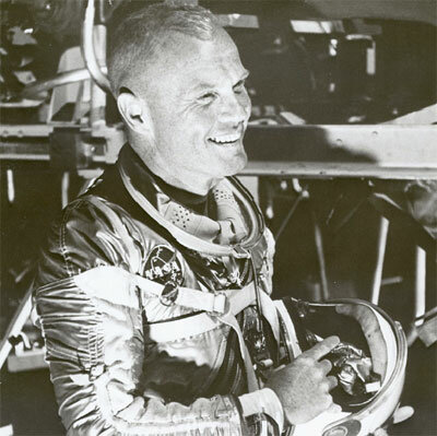 First man to orbit Earth by USA (John Glenn)