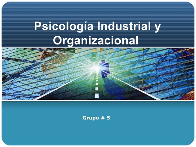 División de Psicología Industrial y Organizacional I/O