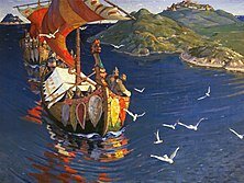 The arrival of the Viking Army in England