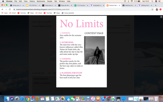 Content Page first draft