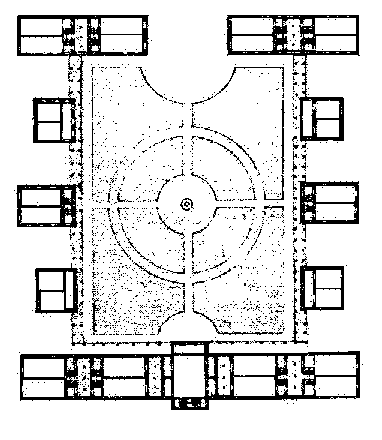 Tipo pabellonal - Circulaciones semicubiertas