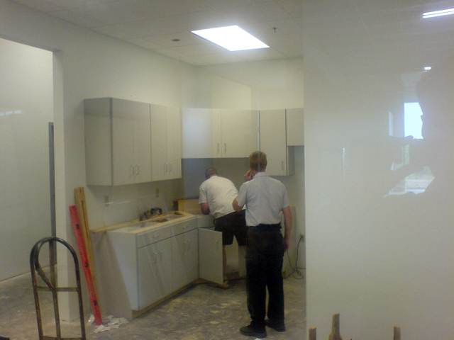 Cabinets / counters installed