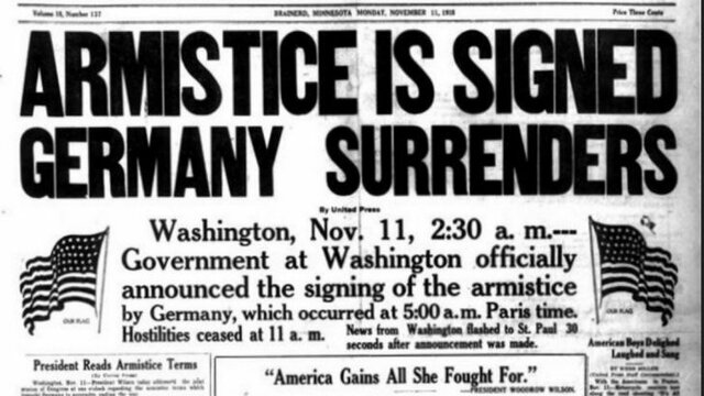 Armistice ending WWI