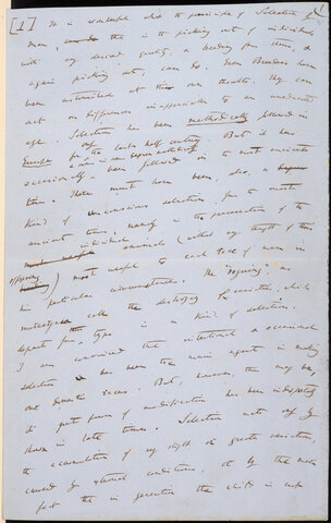 Darwin writes a Manuscript