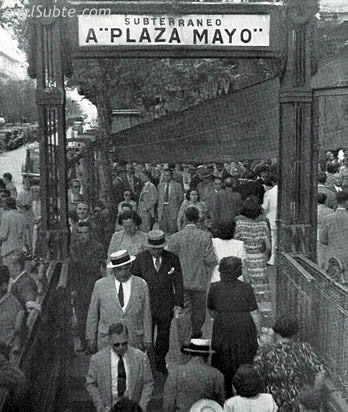 Inauguración de la red subterránea en la Ciudad de Bs. As.