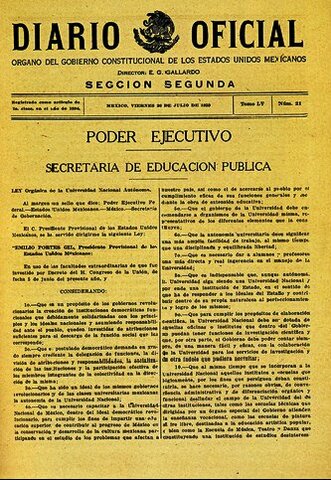 Ley Orgánica de la Universidad Nacional de México