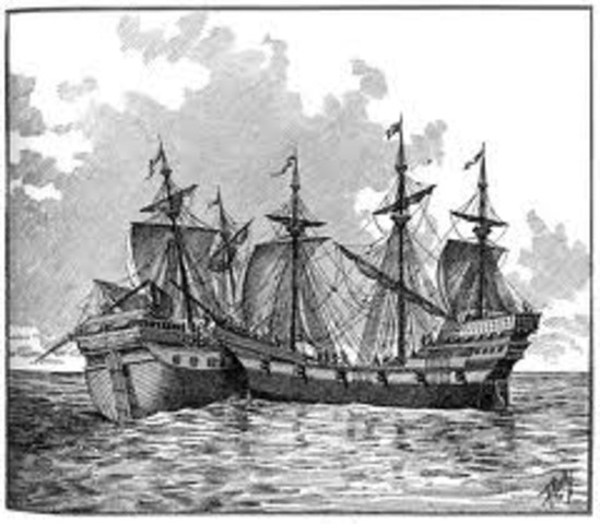 Sir Francis Drake began three year voyage around the world