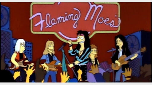 Apareixen als Simpsons en el episodi Flaming Moe's