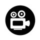 Cinema camera icon vector