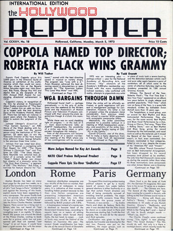The Hollywood Reporter- 1930s, hollywood gets their own newspaper?