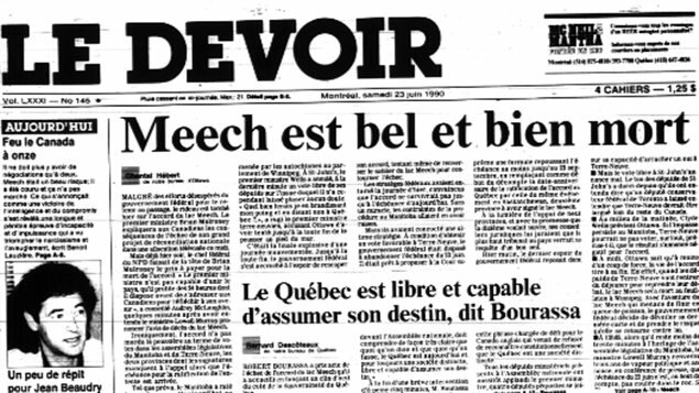 Échec de l'accord du lac Meech