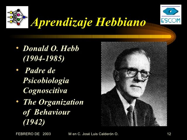 Donald Hebb, el primero en explicar los procesos del aprendizaje.