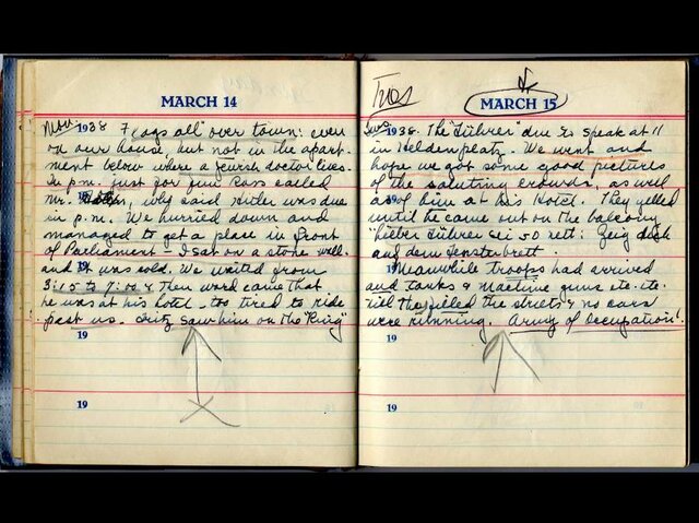Helen Baker Diary Entry