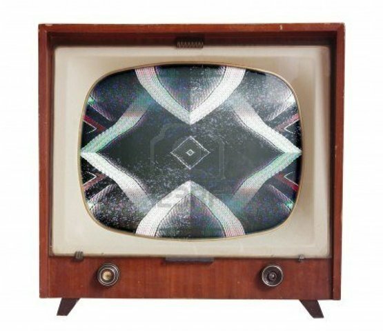 Televisión con imágenes muy crudas y sin movimiento.