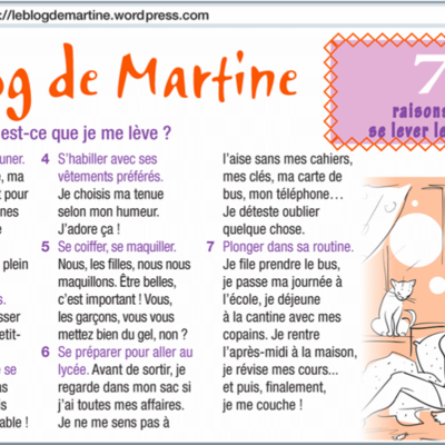 Timeline: La journée de Martine