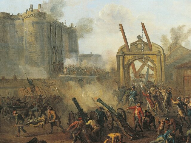 Citizens storm the Bastille