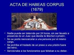 La Ley de Hábeas Corpus de 1679