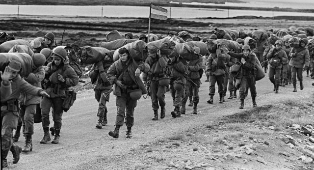 Desembarco argentino en las Islas Malvinas.