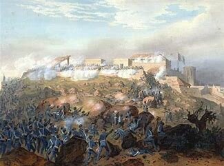 Caida del Castillo de Chapultepec- cese al fuego