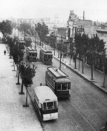 Inaguración de linea de tranvías