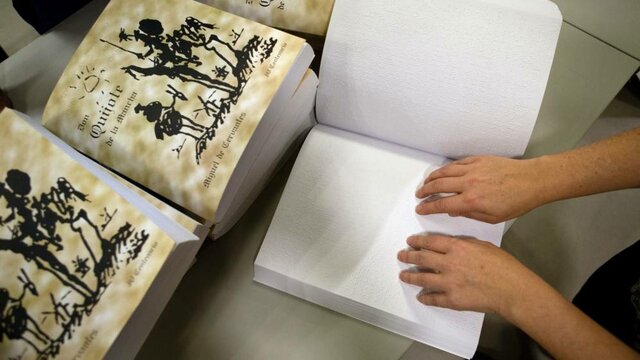 Primera edición de EL QUIJOTE en sistema Braille.
