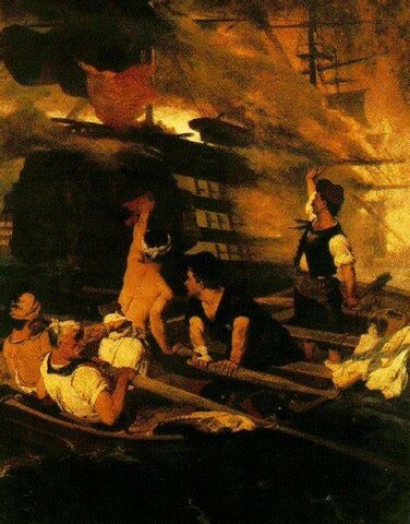 πυρπόληση της ναυαρχίδας