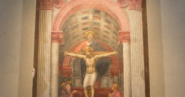 La Santísima Trinidad con la Virgen, San Juan y los donantes