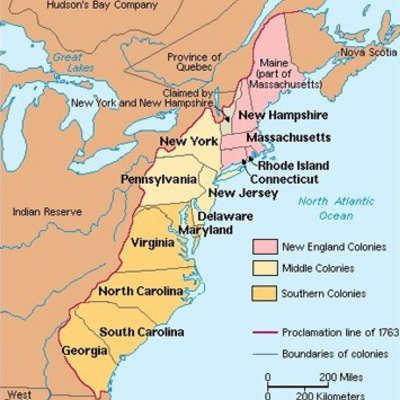 Timeline: The 13 colonies