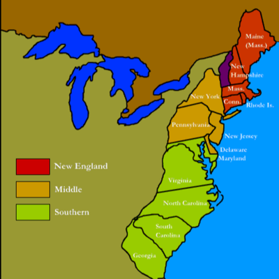 Timeline: 13 Colonies