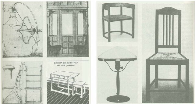 Muebles y objetos del catálogo de 1912