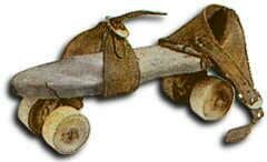 Se inventan los patines con ruedas de metal, madera o marfil