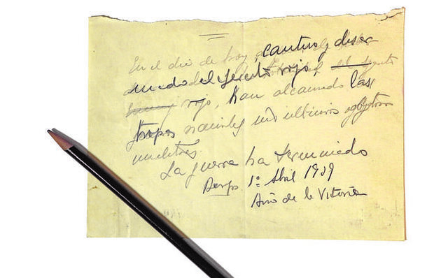 Último parte de guerra y fin de la misma