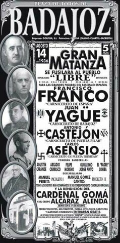 Yagüe toma Zafra, Almendralejo y Badajoz