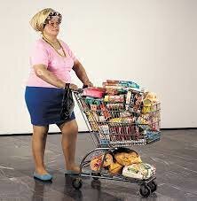 Duane Hanson. Carro de la compra.