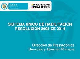 RESOLUCION 2003 DE 2014