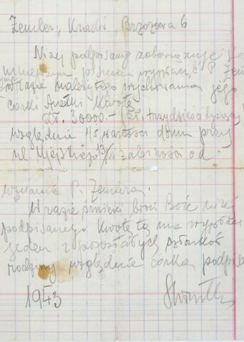 Letter Asking for Help to Hide Daughter