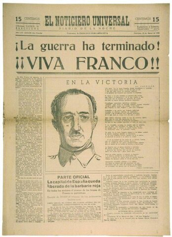 El general Franco hace público el último parte bélico el día 1: la guerra ha terminado con la victoria de quienes se habían sublevado tres años antes.