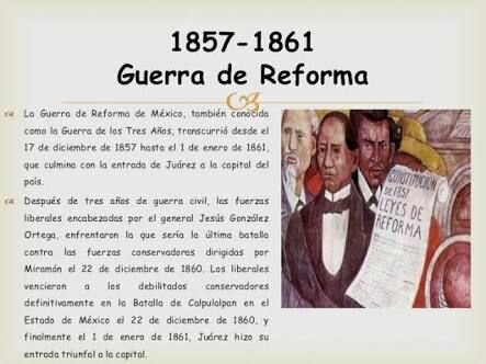 cuales fueron las causas y conflictos de la guerra de reforma