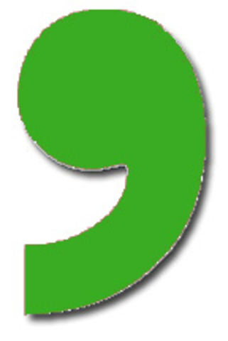 Charlie learns the (,) comma