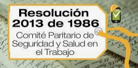 1986 ,COLOMBIA RESOLUCION 2013