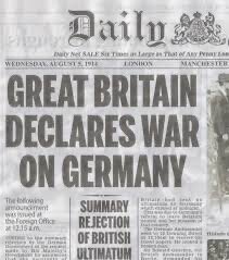 Britain declares war on Germany