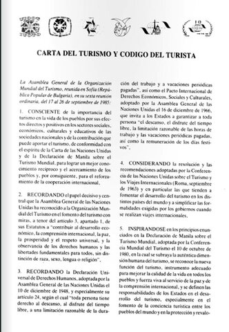 Carta del turismo y código del turista, Sofia, Bulgaria