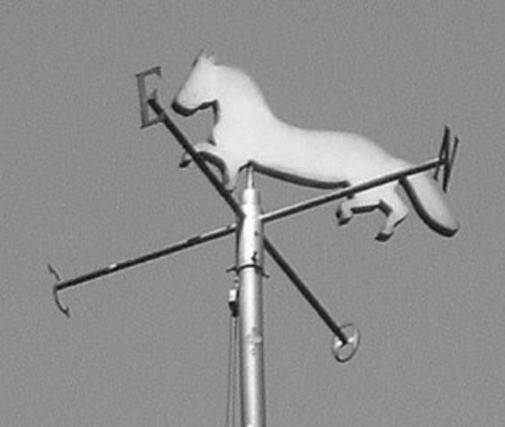 The weather vane of Nicolas Vila's pulperia: