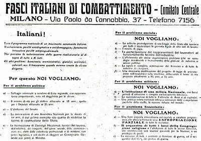 El Manifiesto Fascista