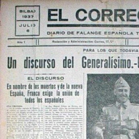 Franco promulga el día 19 el llamado Decreto de Unificación, por medio del cual crea una única formación política legal bajo su mando: FET y de las JONS.