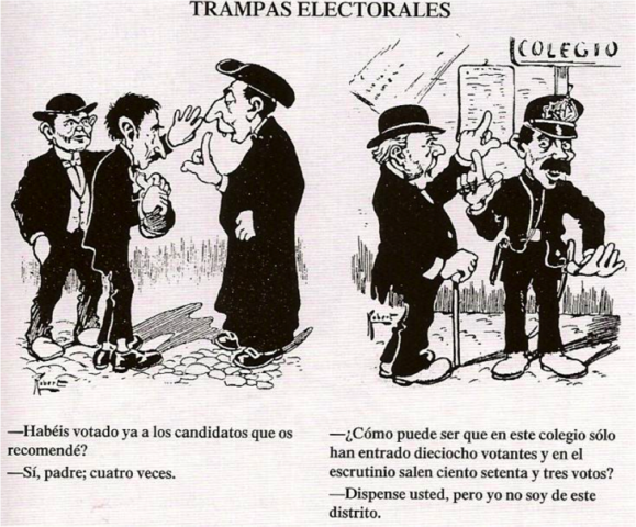 El caciquismo y el falseamiento electoral