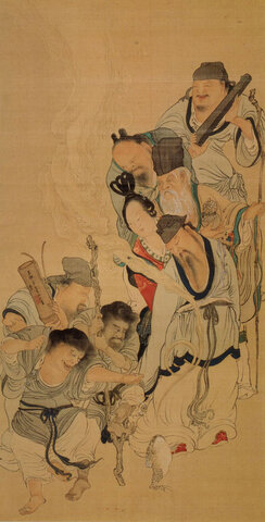 8 Daoist Immortals by Tani Bunchō