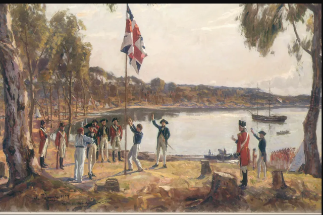 The British sail to Australia
