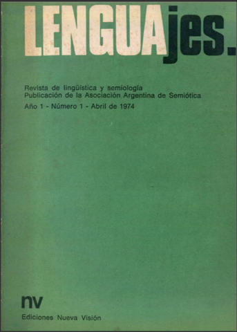 Eliseo Verón - Revista Lenguajes