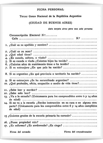 Realización del 3er censo en 1914